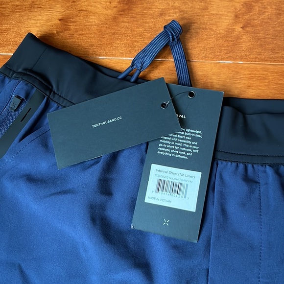 NWT Ten Thousand Navy Interval Short (No Liner) 7" Size Small & Large - Picture 3 of 4